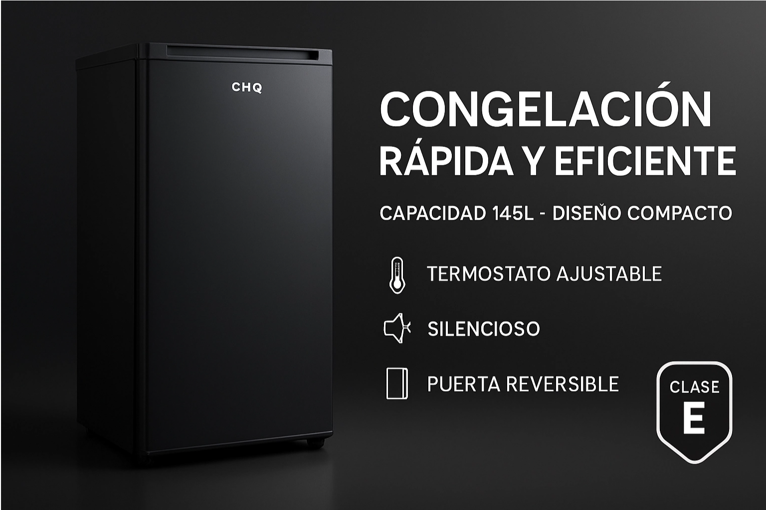 ❄️ Congelador Vertical Independiente CHiQ 145L – Potencia, Silencio y Estilo en tu Cocina